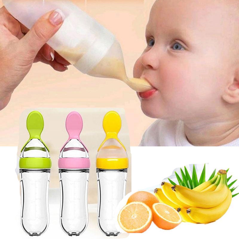 EasyBottle™ | Biberon avec cuillère pour nouveau - né - Mamas & Trésors